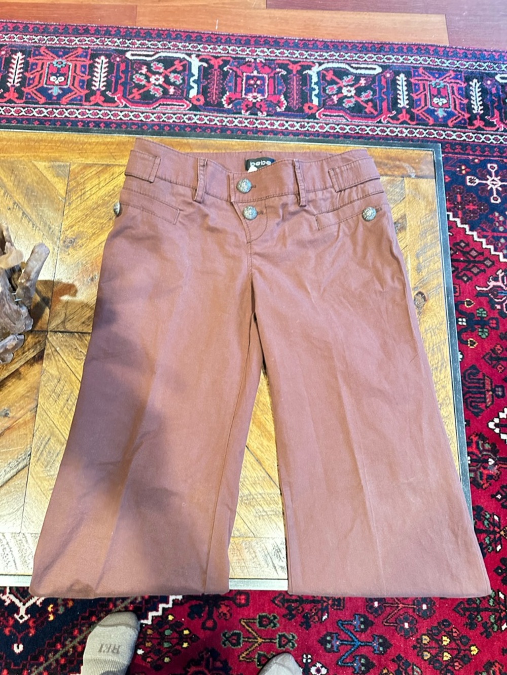 Vintage bebe Rust Wide-Leg Casual Pants